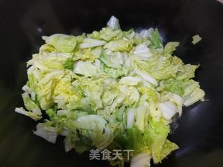 蟹黄白菜手擀面的做法步骤：6