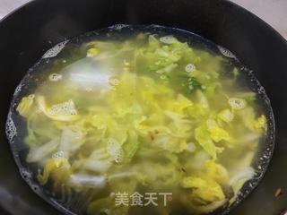 蟹黄白菜手擀面的做法步骤：8