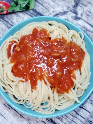 简单美味的番茄双肉意面的做法步骤：4