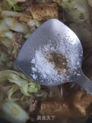 白菜豆腐炖粉条的做法步骤：13