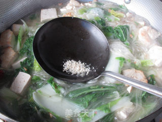 小白菜豆腐浸羊肉片的做法步骤：9