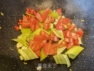 西红柿青椒炒鸡蛋的做法步骤：8