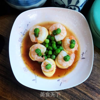 日本豆腐蒸虾仁的做法步骤：10