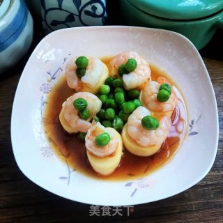 日本豆腐蒸虾仁的做法步骤：11