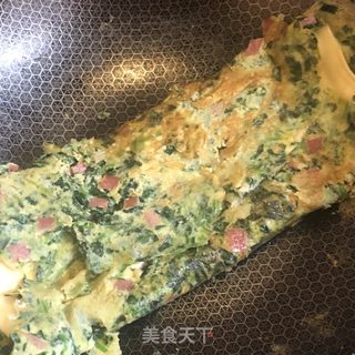 菠菜火腿蛋堡的做法步骤：11