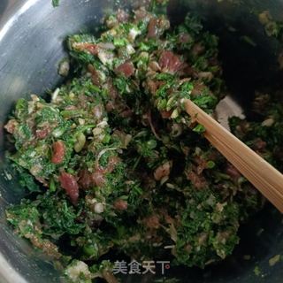 麦蒿肉饺的做法步骤：17