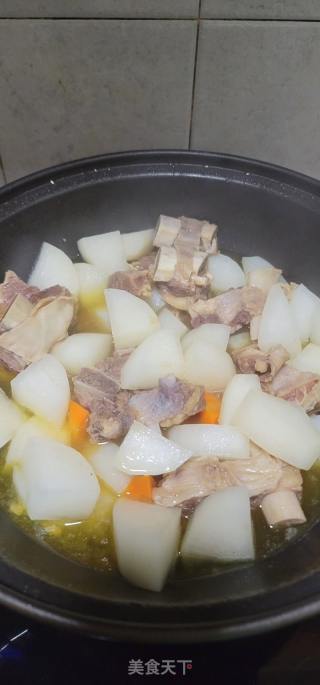牛肋排煲白萝卜的做法步骤：9