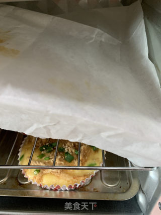 香蔥肉松玉米蛋糕的做法步骤：8