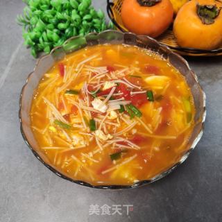 西红柿鸡蛋菌菇汤的做法步骤：9