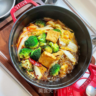 香辣白菜炖豆腐的做法步骤：13
