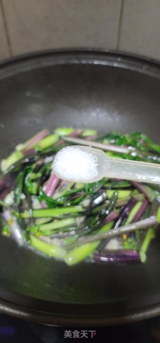 蒜末炒紫菜心的做法步骤：6