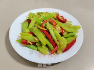 红椒炒芥兰的做法步骤：7