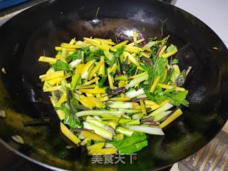 南瓜炒菜苔的做法步骤：4