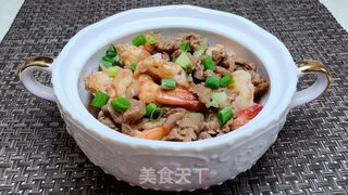 虾仁炒牛肉的做法步骤：16