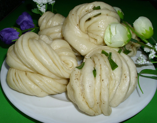 银丝卷 香葱卷 银丝花卷 香葱花卷 贝贝美食的日志 美食天下