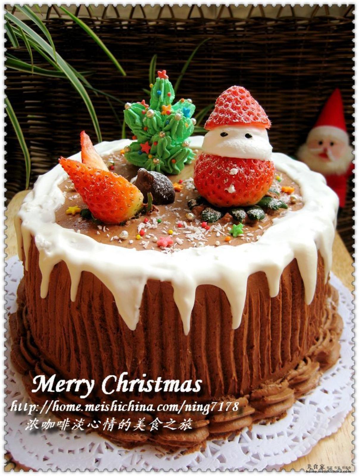 雨之家: 圣诞树桐流心蛋糕