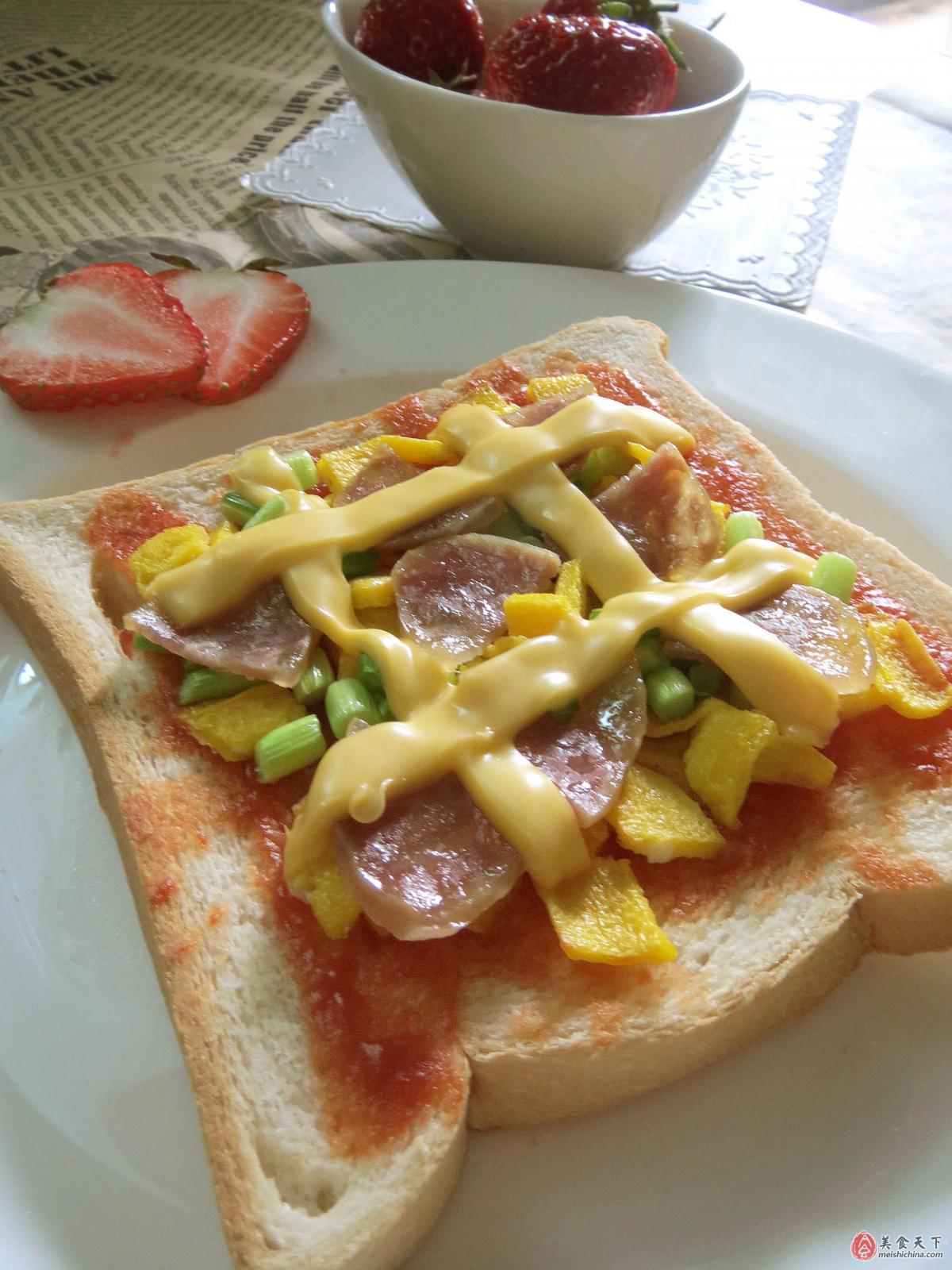 吐司太阳蛋简易披萨怎么做_吐司太阳蛋简易披萨的做法视频_豆果美食