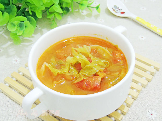 圆白菜西红柿汤