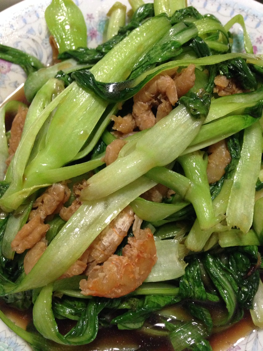 炒油菜海米图片