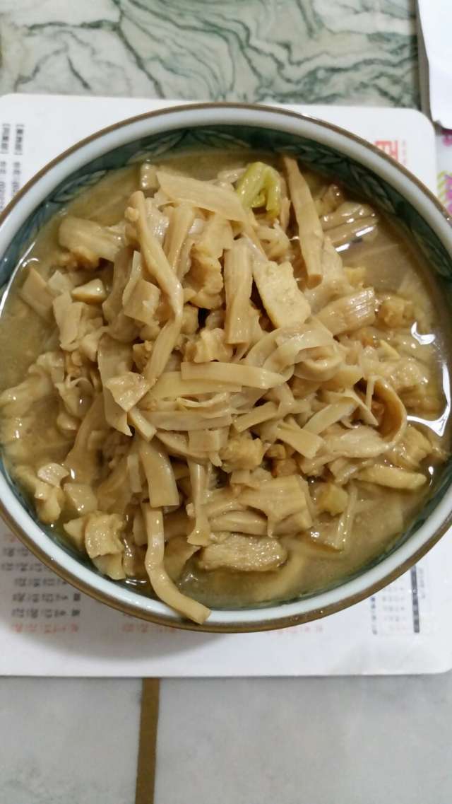 卤竹笋炒白菜奍生汤