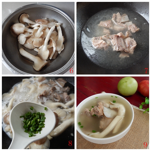 凤尾菇肉片汤图片