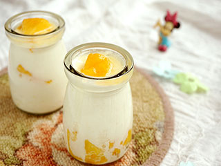 【食·色甜品】—— 大果粒黄桃酸奶