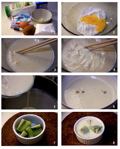 香草奇异果布丁蛋糕----教你用最简单的方法快速用掉剩下的淡奶油
