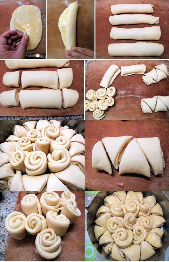 花色面包各种造型做法图片
