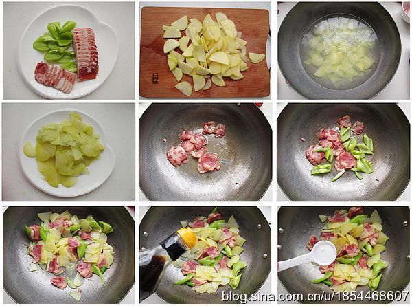 简单易做的下饭菜：尖椒培根土豆片