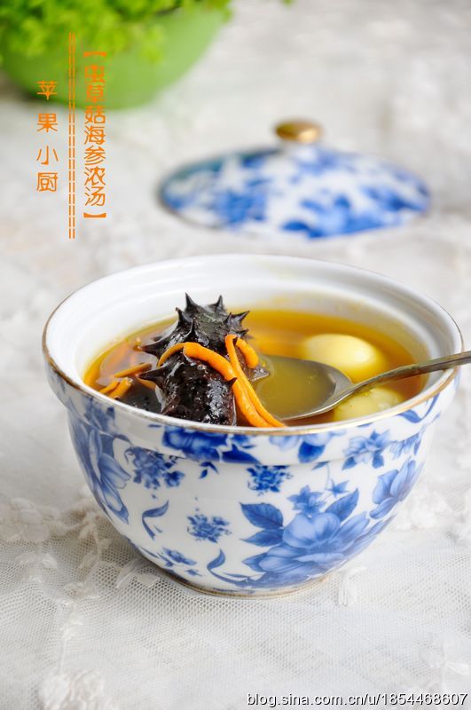 #九州筵席#虫草菇海参浓汤——两招做出鲜美香浓的海参汤