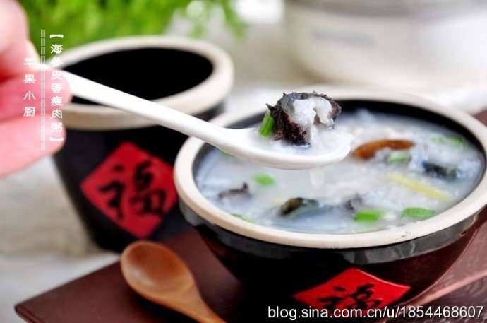 #九州筵席#加点小料更鲜美的海参皮蛋瘦肉粥
