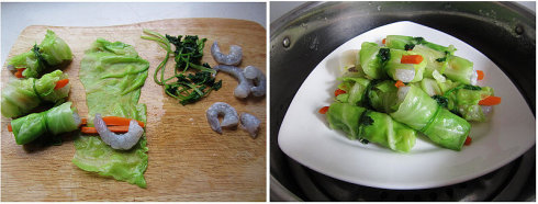 大热天，来点清淡开胃的蒸菜——鲜虾碧玉卷