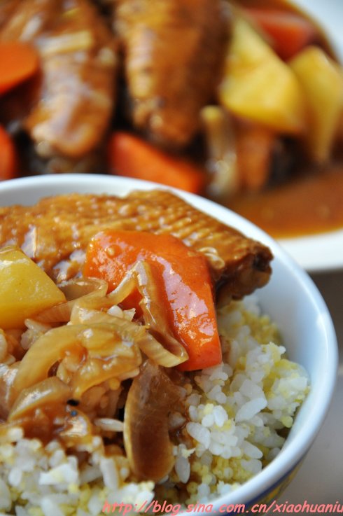 西洋菜式，中式做法——美味的，咖喱鸡翅土豆