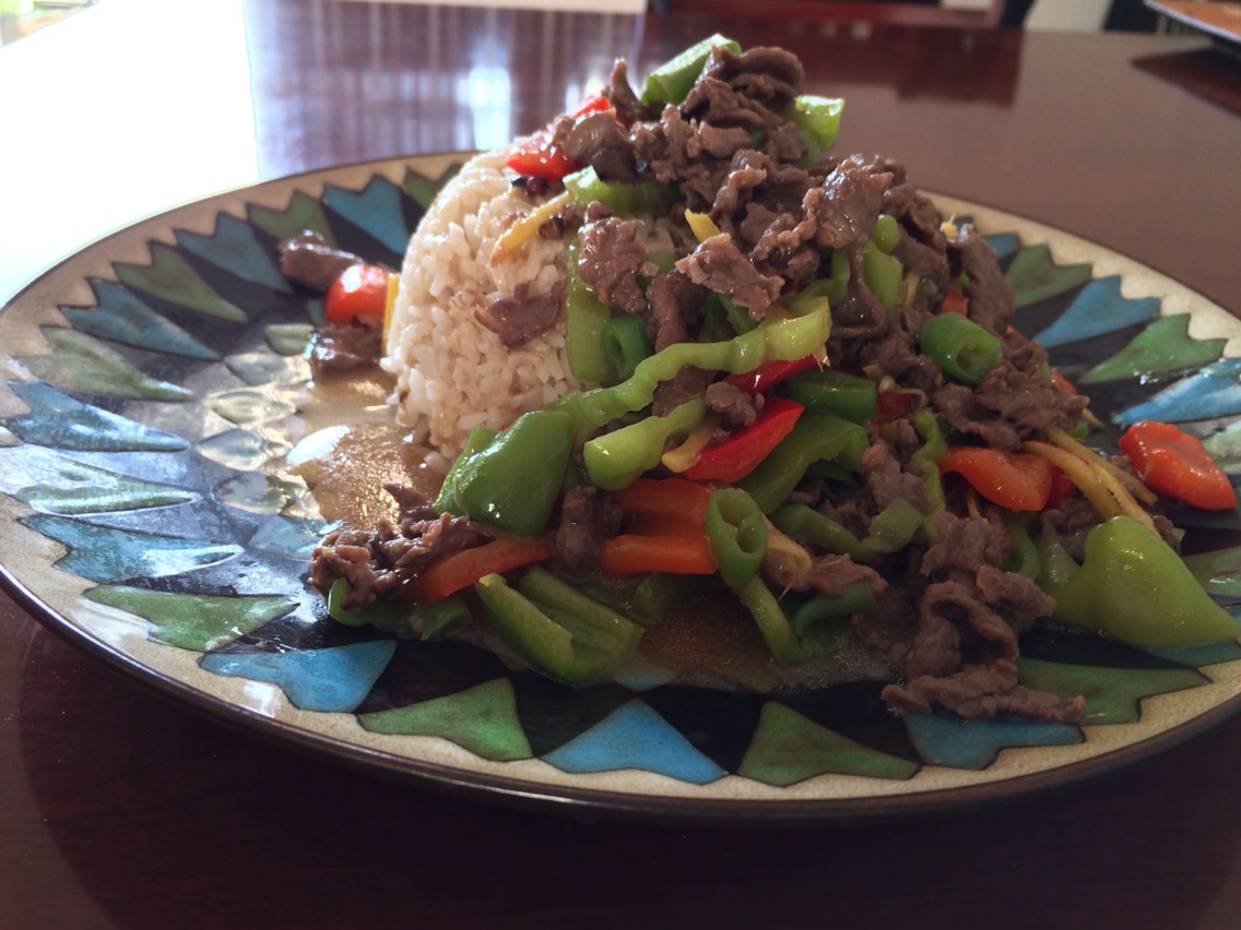 第二次的青椒牛肉蓋飯……_美食天下