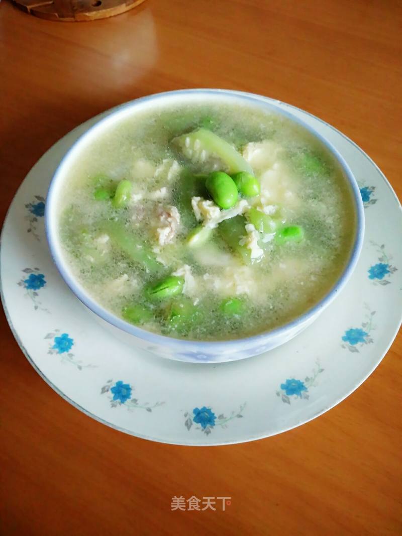 絲瓜毛豆蛋花湯