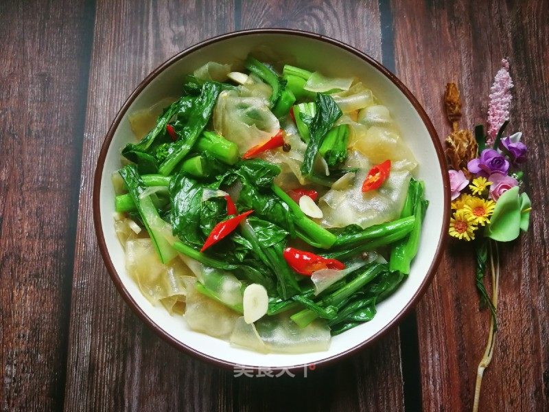 最喜欢的下饭菜菜芯焖粉皮 一溪月的笔记 美食天下