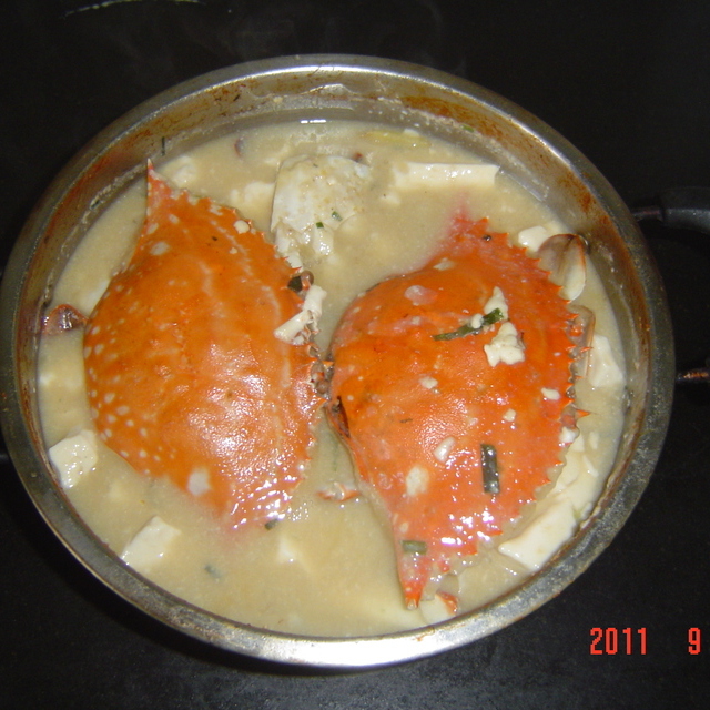 豆腐蟹煲图片