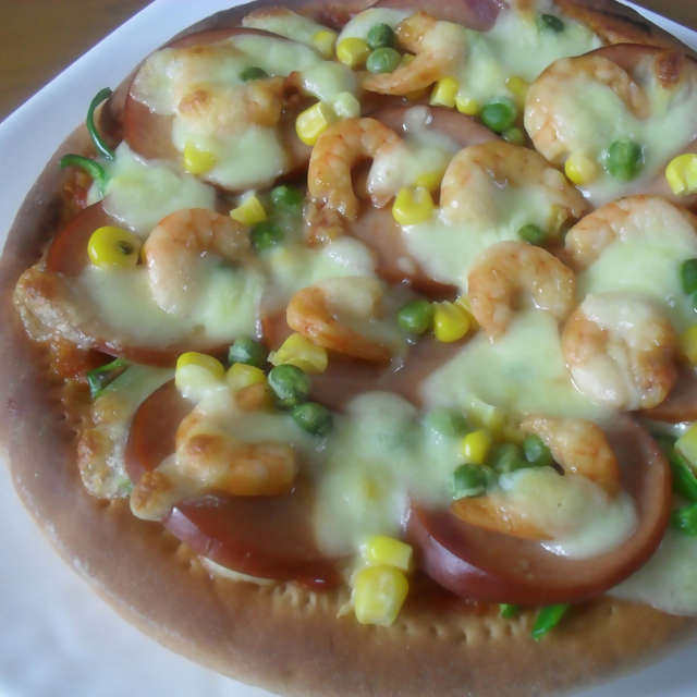 火腿虾仁披萨