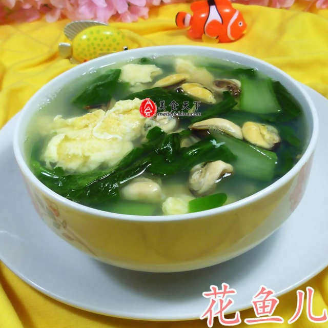 青菜淡菜鸡蛋汤