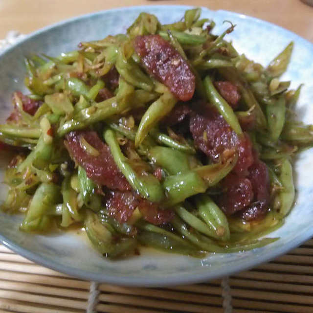 四季豆炒腊肠