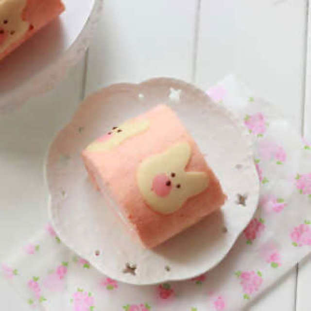 【番茄配方】完美精致蛋糕卷系列——粉色小兔蛋糕卷