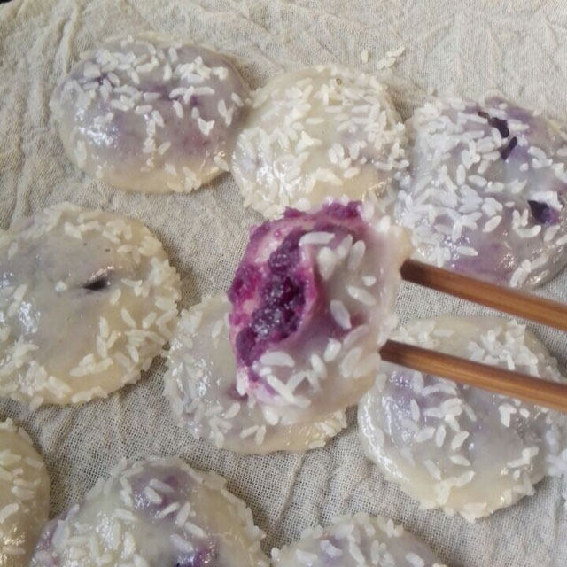 紫薯糯米饼