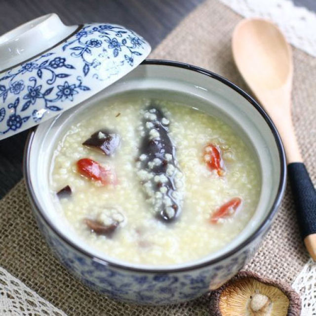 海参香菇小米粥----海参最平民最营养的吃法