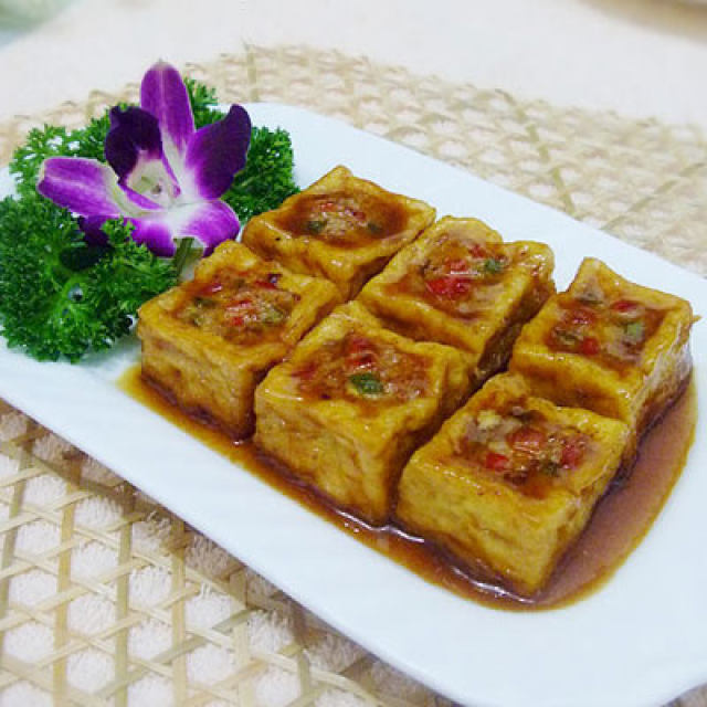 【怡汝简单宴客菜】换个方法吃豆腐----五彩宝盒
