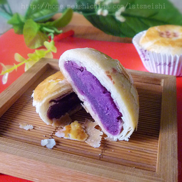 【怡汝私房烘培】紫薯的诱惑---紫薯酥皮月饼