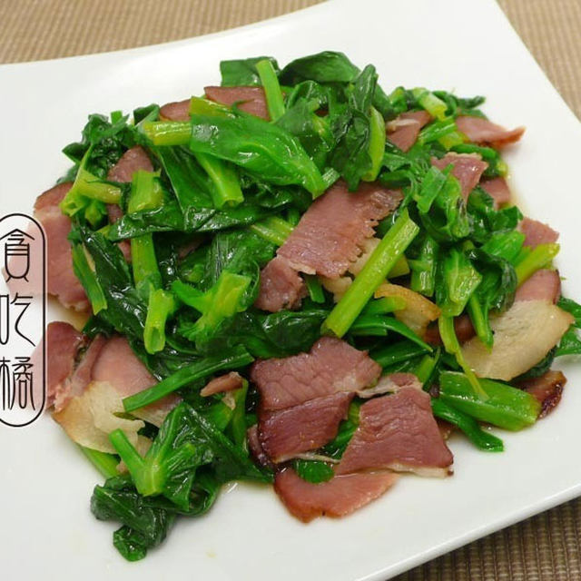 奶油腊肉炒豆苗 ♥ 腊肉不只是年菜 7