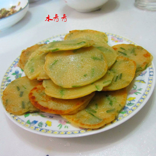 果汁韭菜饼