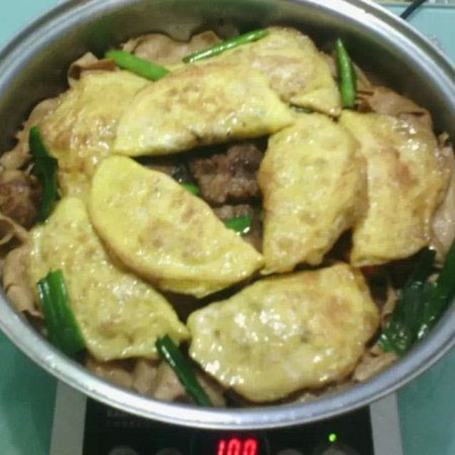 干锅蛋饺排骨