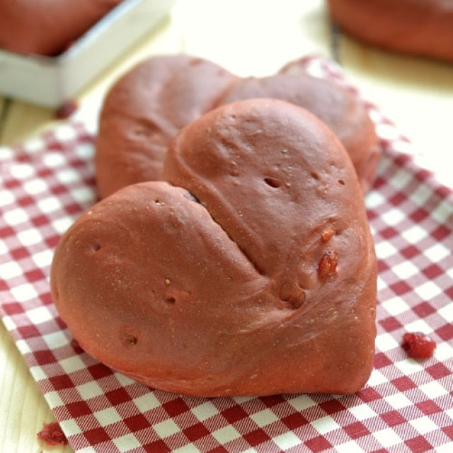 【番茄配方】情人节蔓越莓心形面包——面包代表我的心