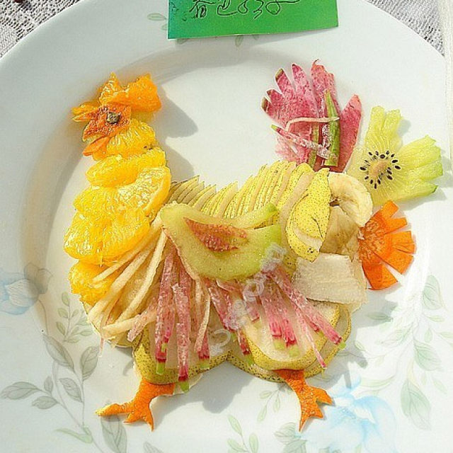 五彩母鸡~水果沙拉